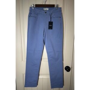 Bugatchi Men's Regular Fit Pants Size 30 Light Blue Straight Luxury 5 Pocket NWT